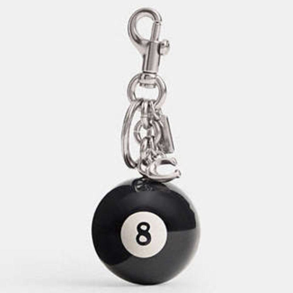 Coach Eight Ball Bag Charm CEA15 - Picture 6 of 7